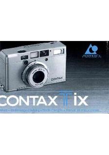Contax Tix manual. Camera Instructions.